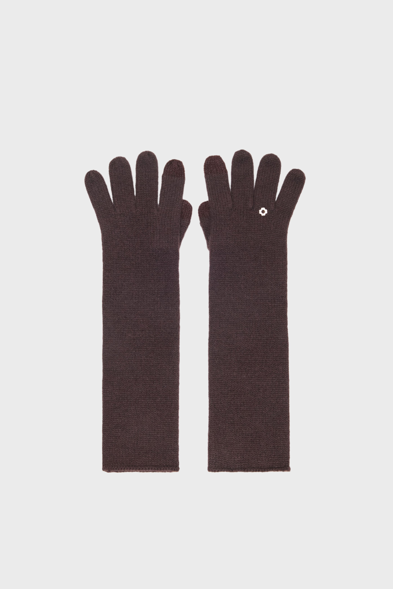 Женские коричневые шерстяные перчатки Коричневый ONESIZE MAJE MFABO00500_Dark brown Женские коричневые шерстяные перчатки Коричневый ONESIZE MAJE MFABO00500_Dark brown