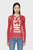 Женский красный шерстяной пуловер M-ARITA