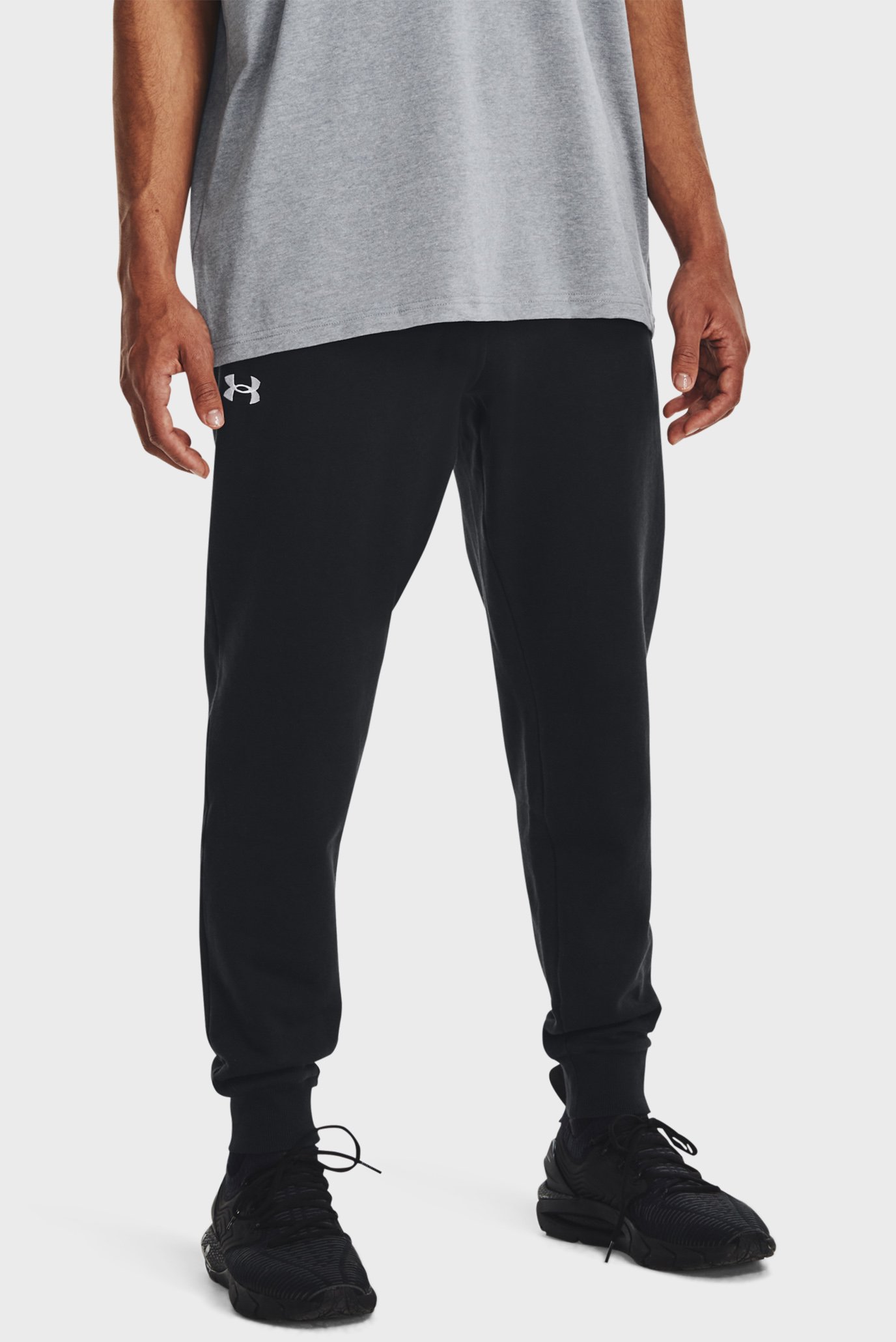 Мужские черные спортивные брюки UA Rival Fleece Joggers 1