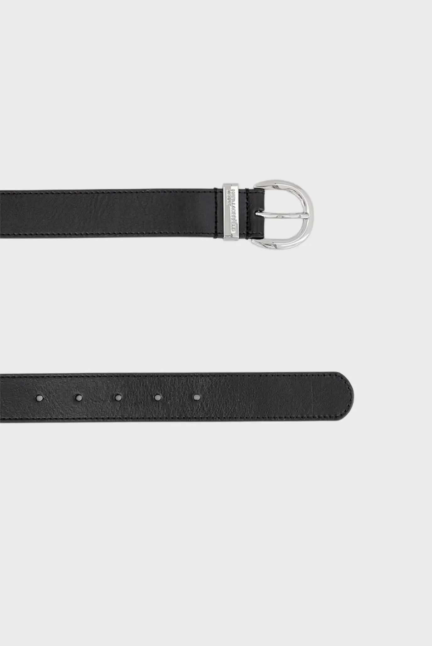 Жіночий чорний шкіряний ремінь round buckle 3