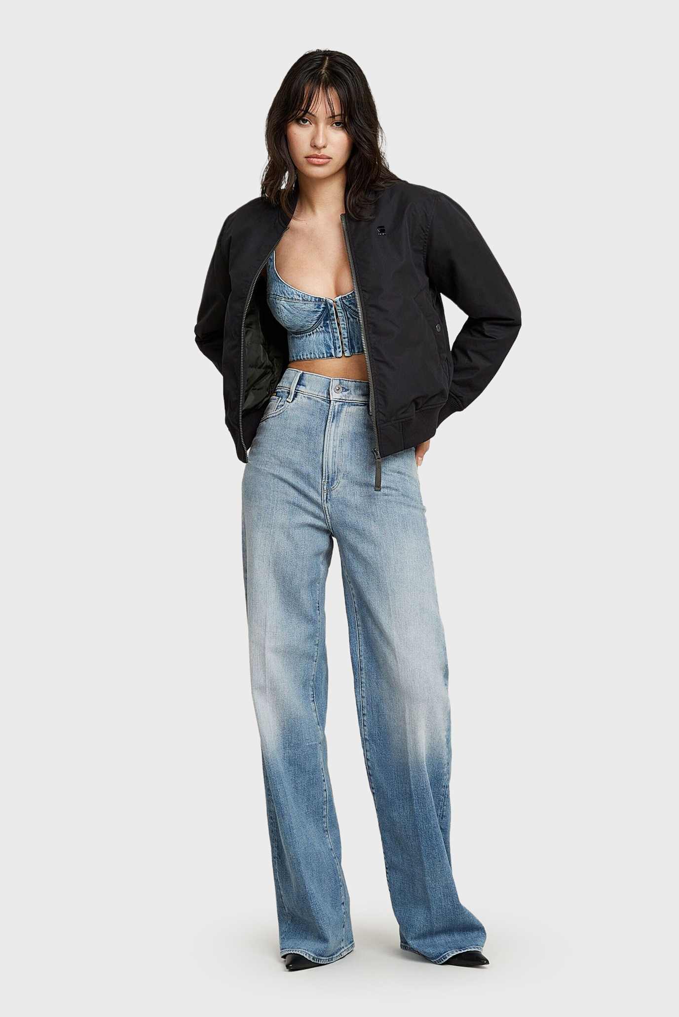 Женский голубой джинсовый топ Denim Голубой M G-Star RAW D26430,D788 Женский голубой джинсовый топ Denim Голубой M G-Star RAW D26430,D788