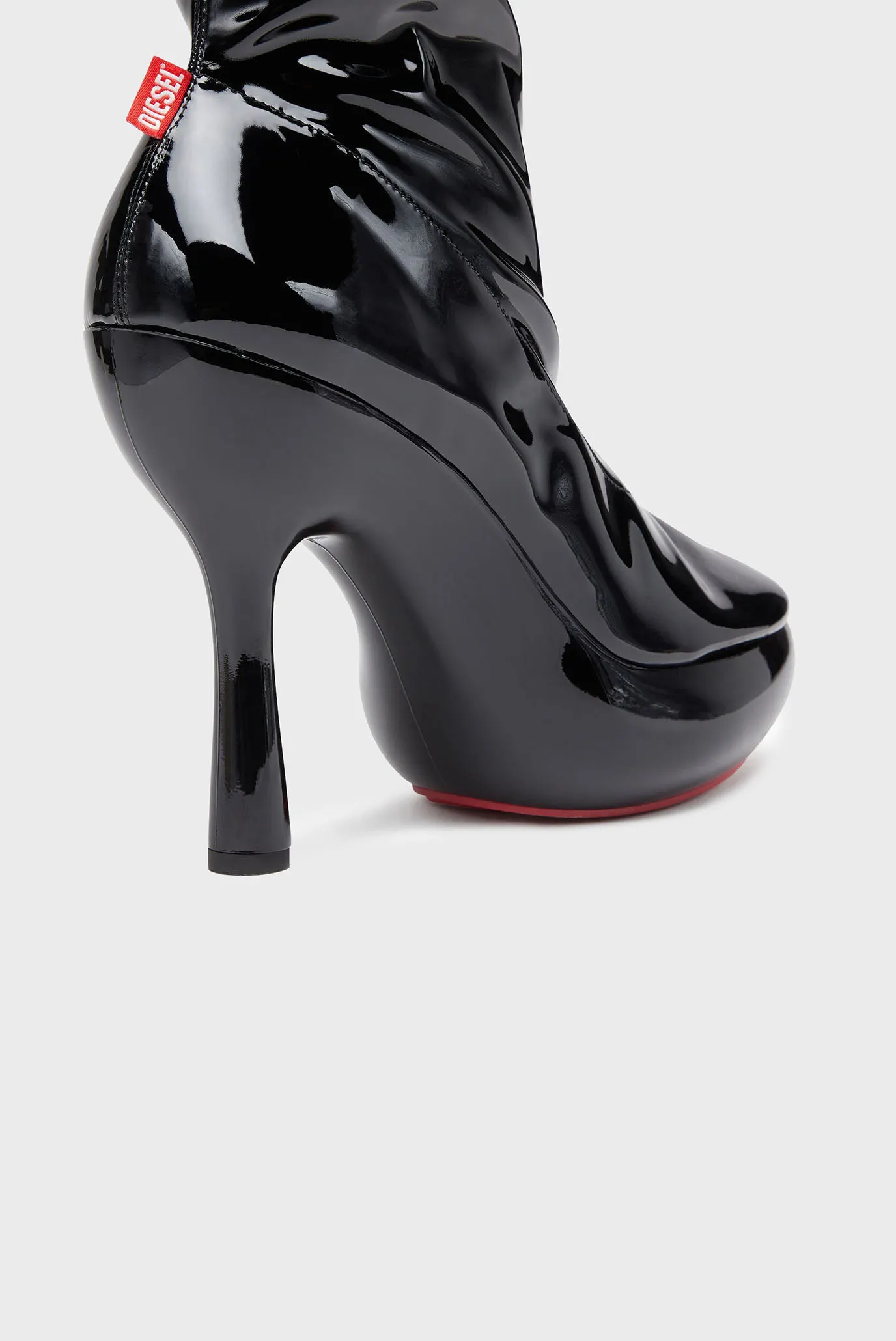 Женские черные ботильоны LAKE / D-LAKE PLATFORM MIDB ZIP  STRETCH BOOTS 6