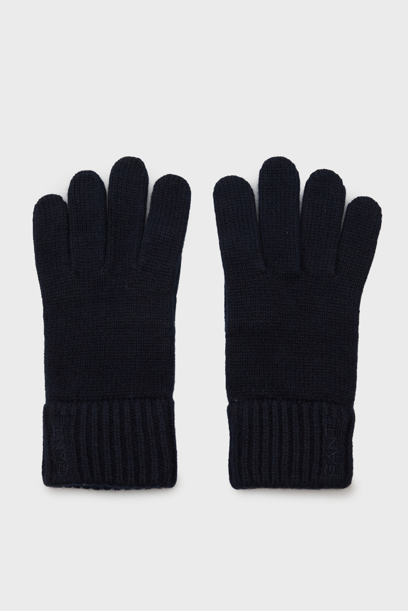 Женские темно-синие шерстяные перчатки WOOL KNITTED GLOVES 1