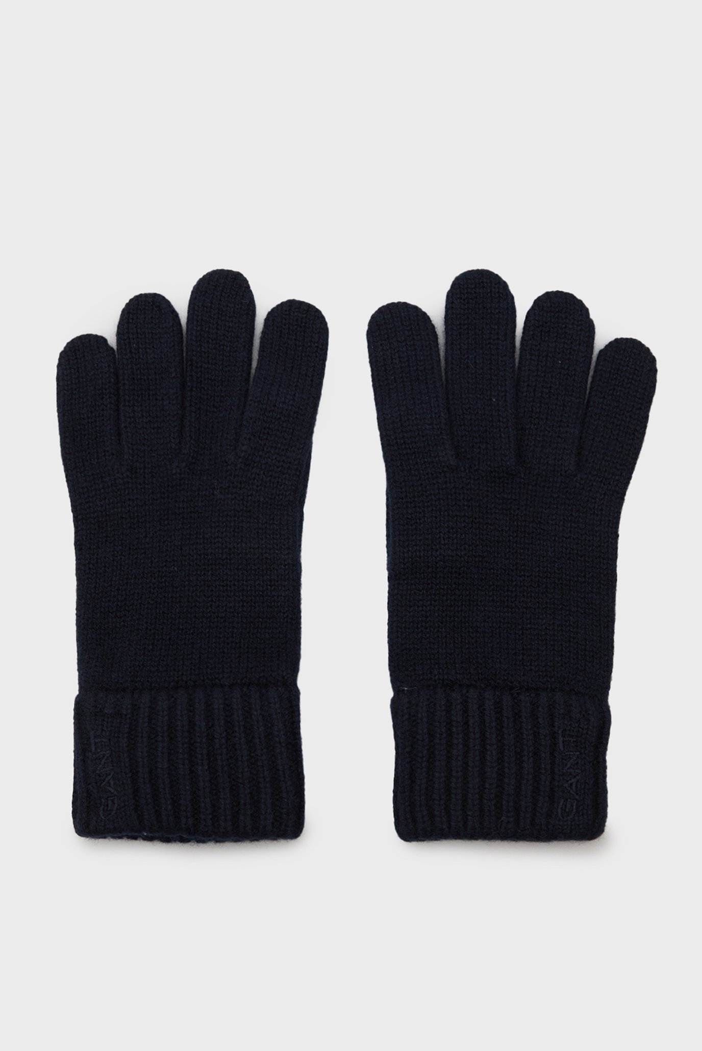 Жіночі темно-сині вовняні рукавички WOOL KNITTED GLOVES 1