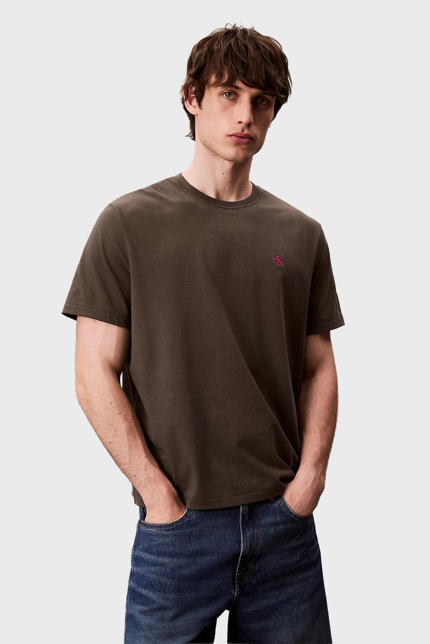 Мужская темно-коричневая футболка EASY Коричневый S Calvin Klein Jeans LV04RC275G Мужская темно-коричневая футболка EASY Коричневый S Calvin Klein Jeans LV04RC275G