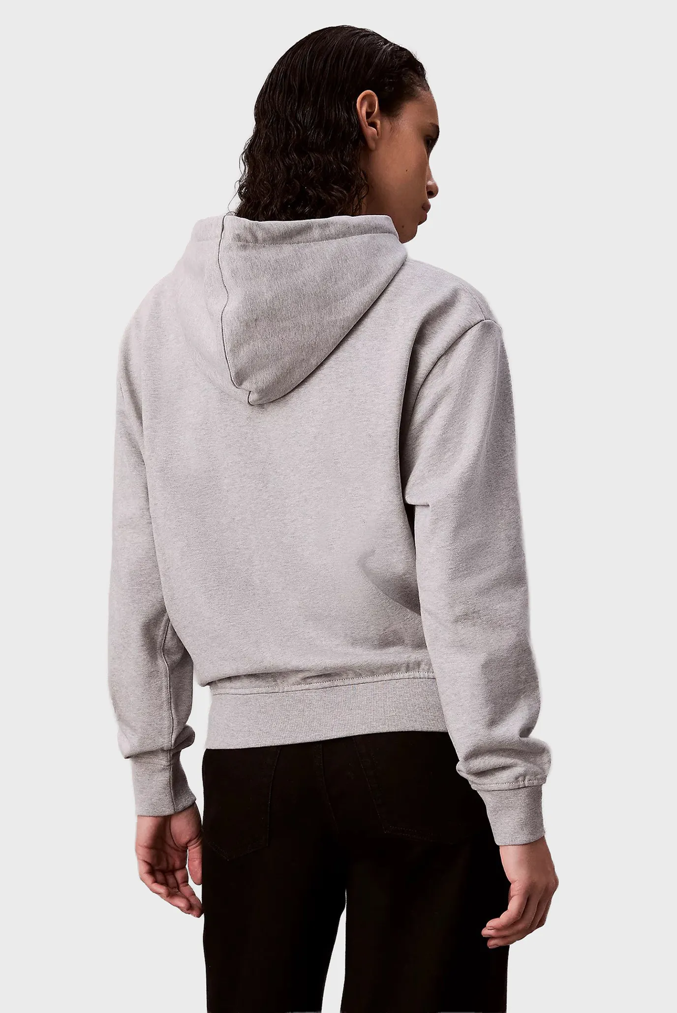 Женское серое худи MONOGRAM TERRY 4