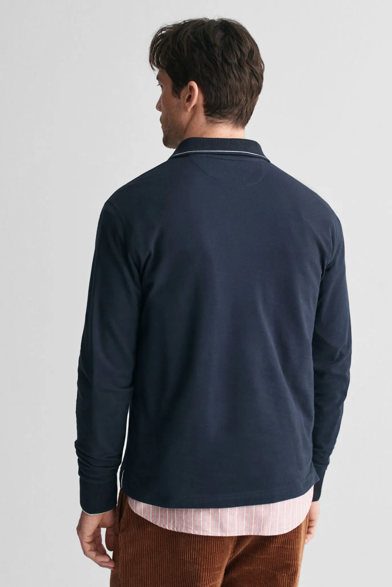 Чоловіче темно-синє поло TEXTURED COLLAR 3