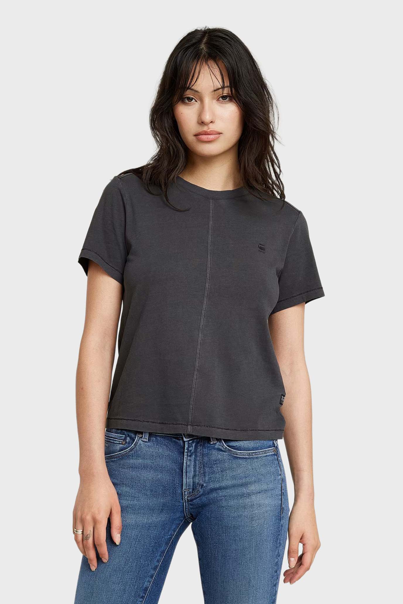 Женская темно-серая футболка Overdyed Серый S G-Star RAW D24499,B059 Женская темно-серая футболка Overdyed Серый S G-Star RAW D24499,B059
