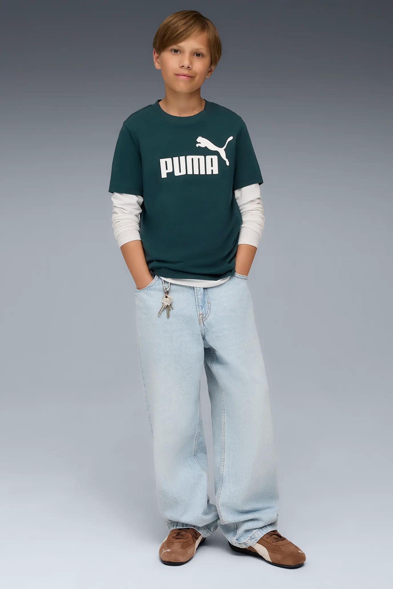 Дитяча темно-зелена футболка ESS No. 1 Logo Tee Youth 3