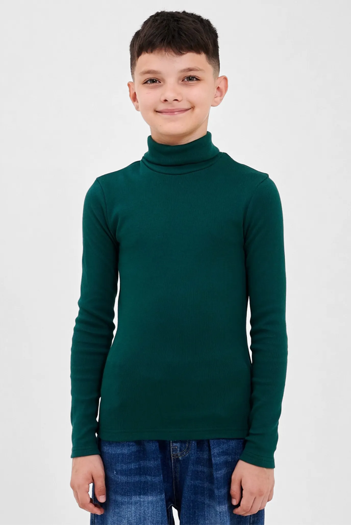 Детский темно-зеленый гольф 1