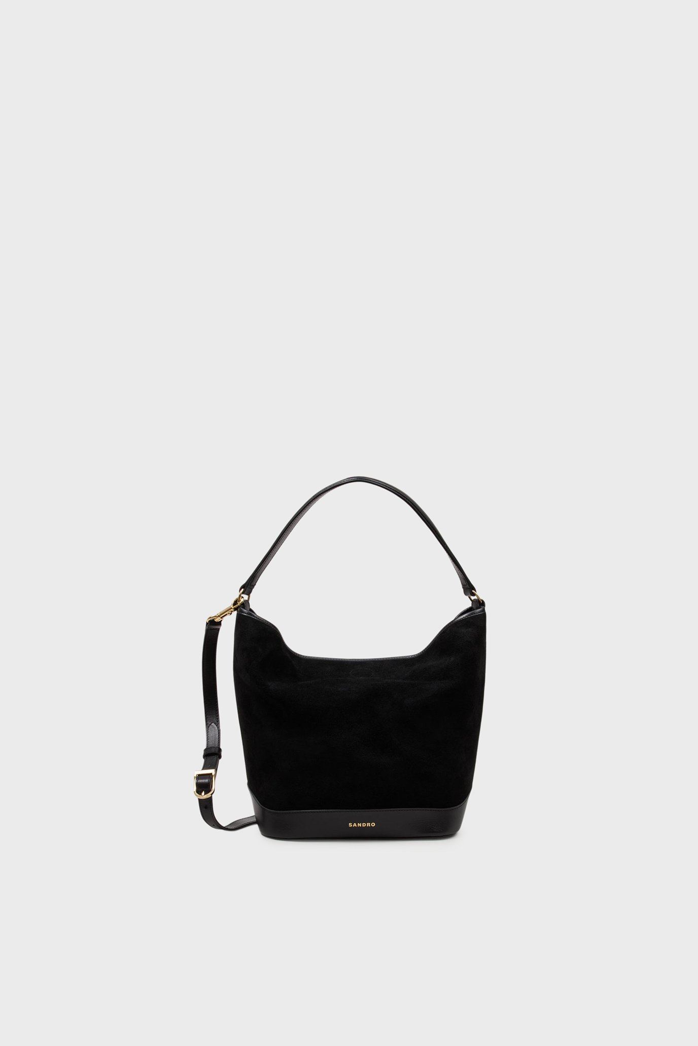 Женская черная замшевая сумка TANGOSO Черный ONESIZE Sandro SFASA01565_Black Женская черная замшевая сумка TANGOSO Черный ONESIZE Sandro SFASA01565_Black