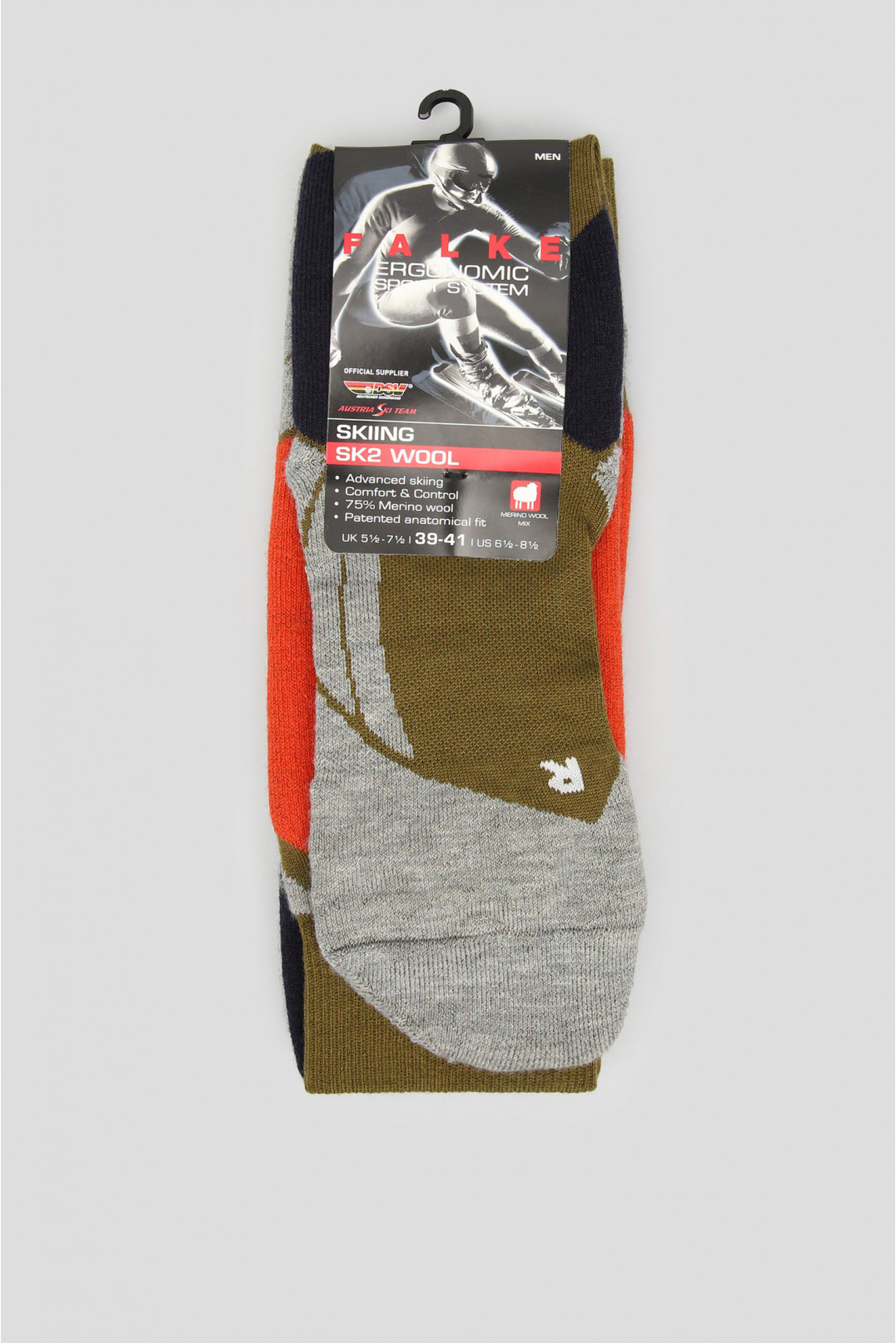Чоловічі лижні шкарпетки з візерунком SK2 WOOL 1