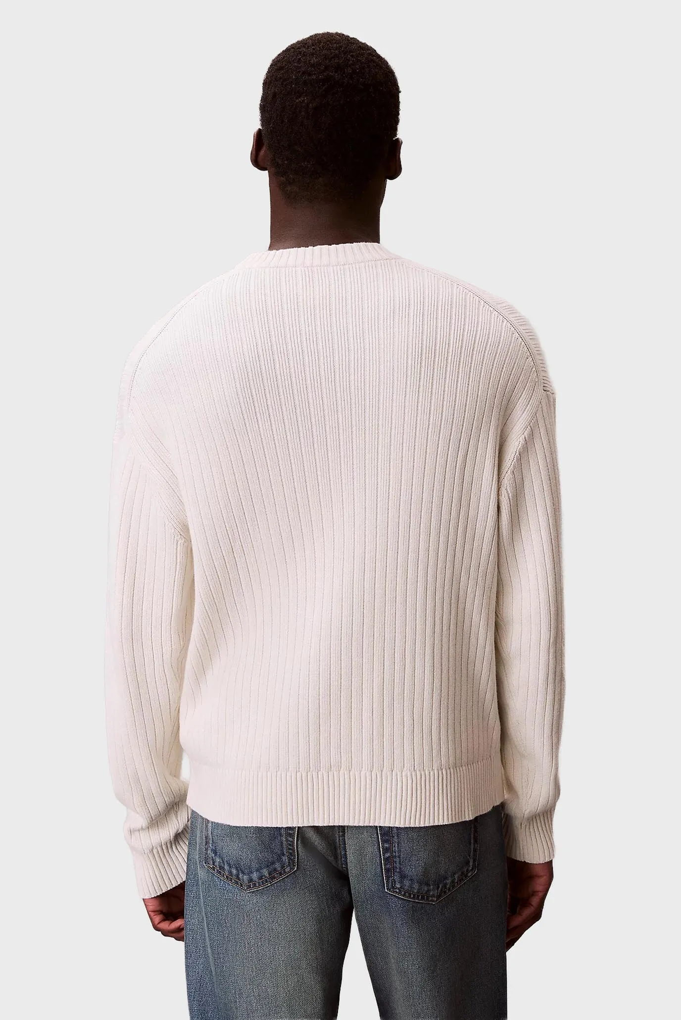 Мужской белый джемпер VERTICAL TEXTURE 3