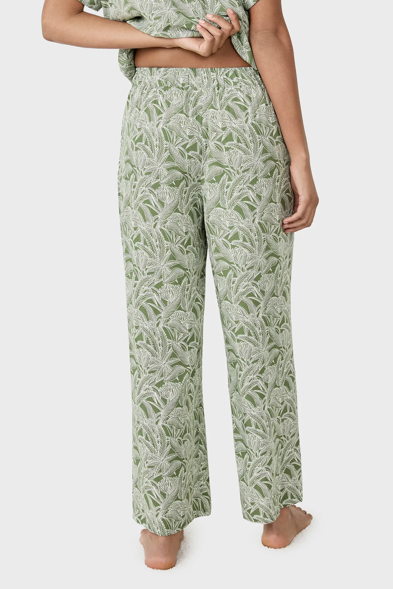 Женские мятные брюки с узором 7/8 THELMA 3