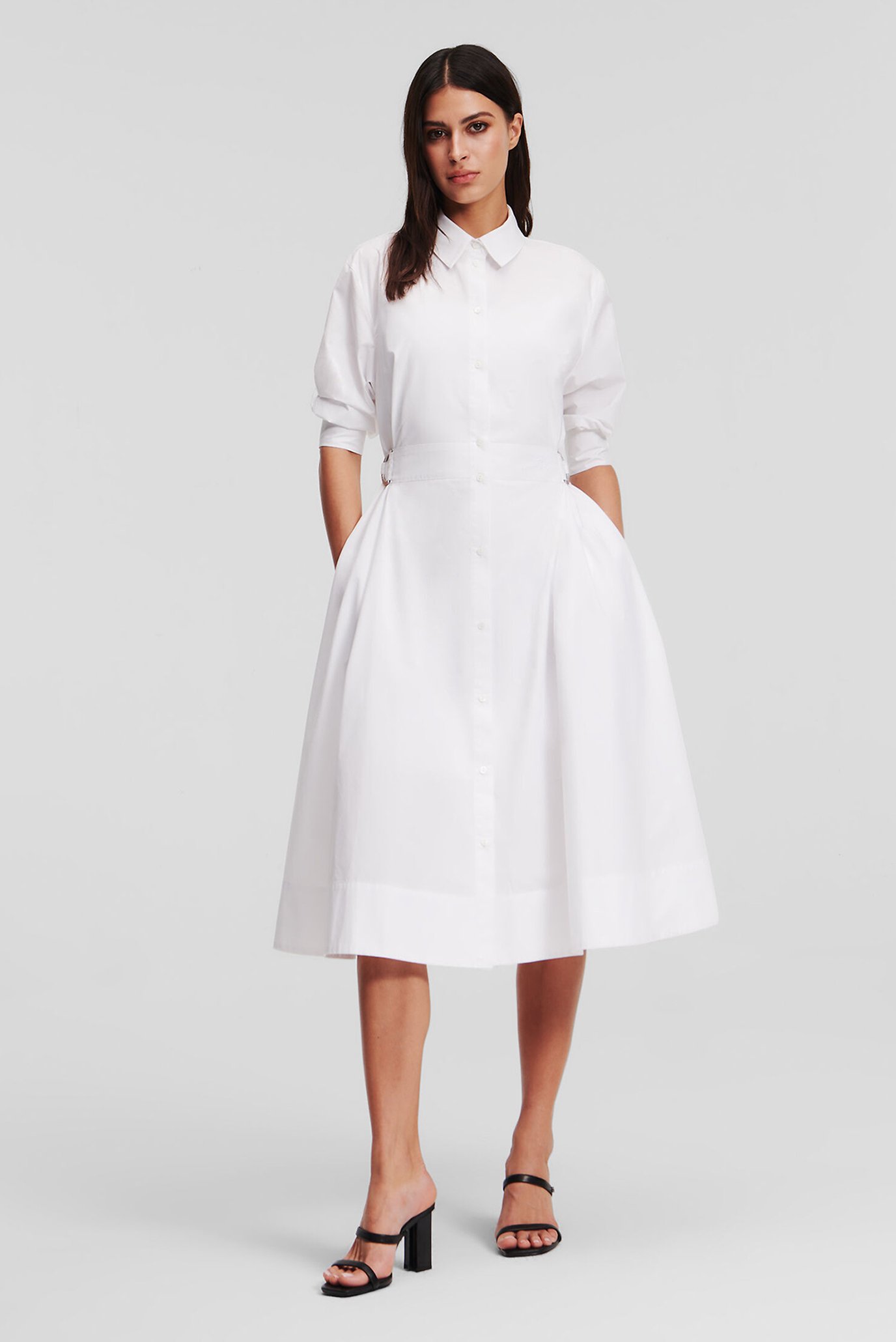 Женское белое платье SHIRT DRESS 1