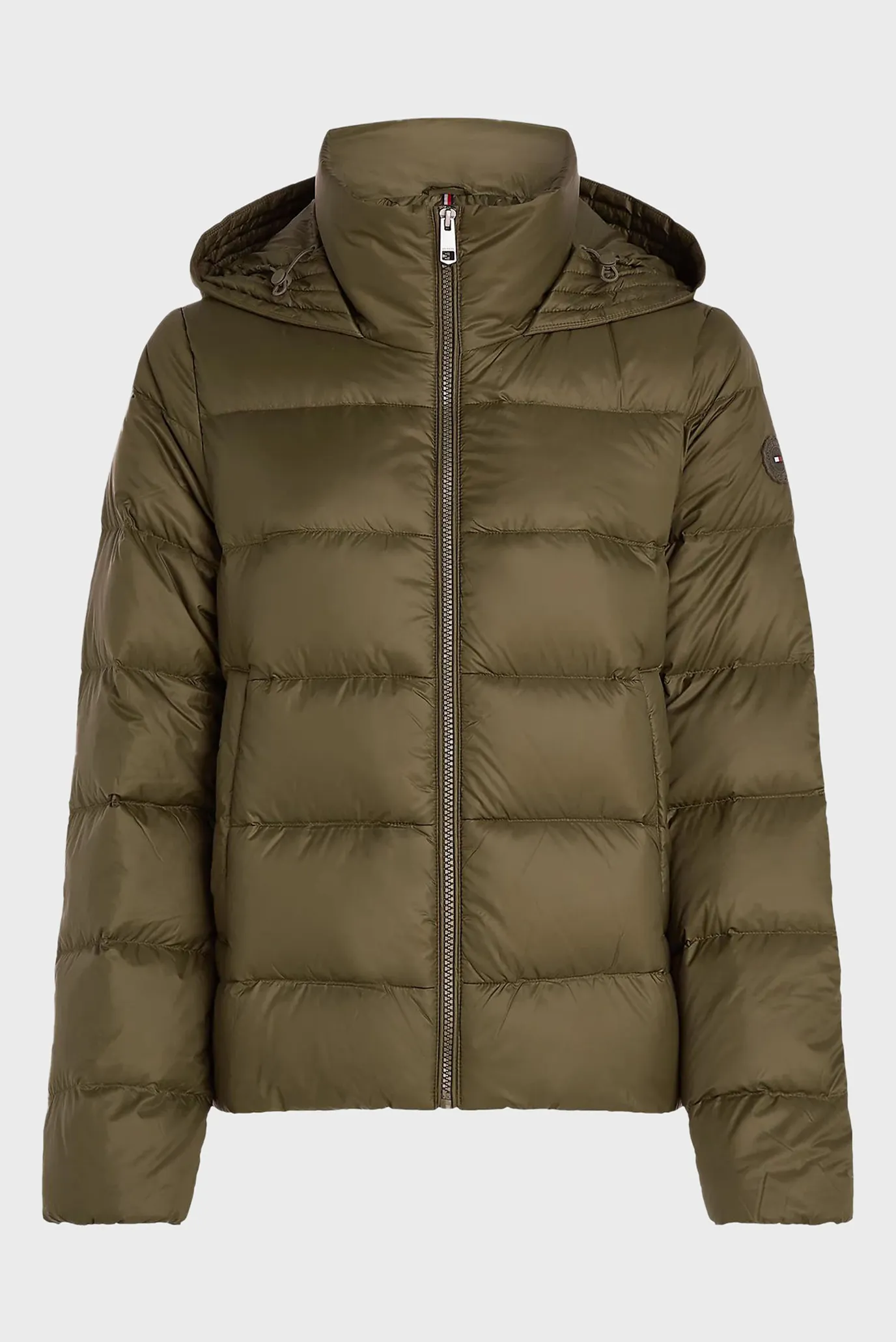 Жіночий оливковий пуховик 5