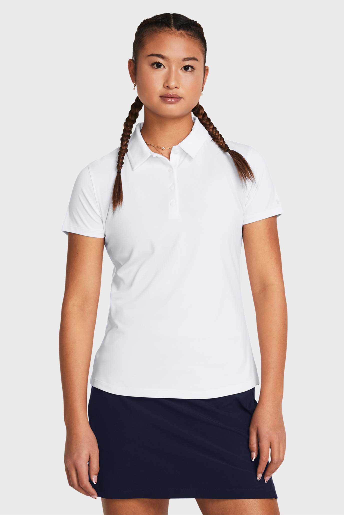 Женское белое поло UA Playoff SS Polo Белый L Under Armour 1383612-100 Женское белое поло UA Playoff SS Polo Белый L Under Armour 1383612-100
