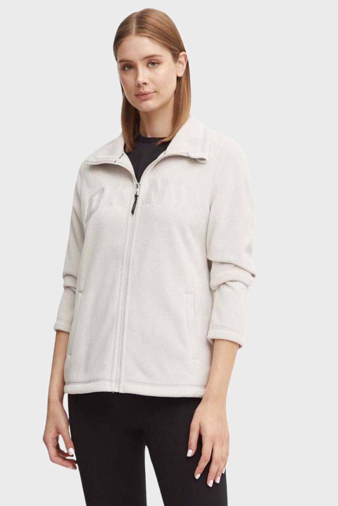 Женская бежевая спортивная кофта Бежевый L DKNY DP4J9479