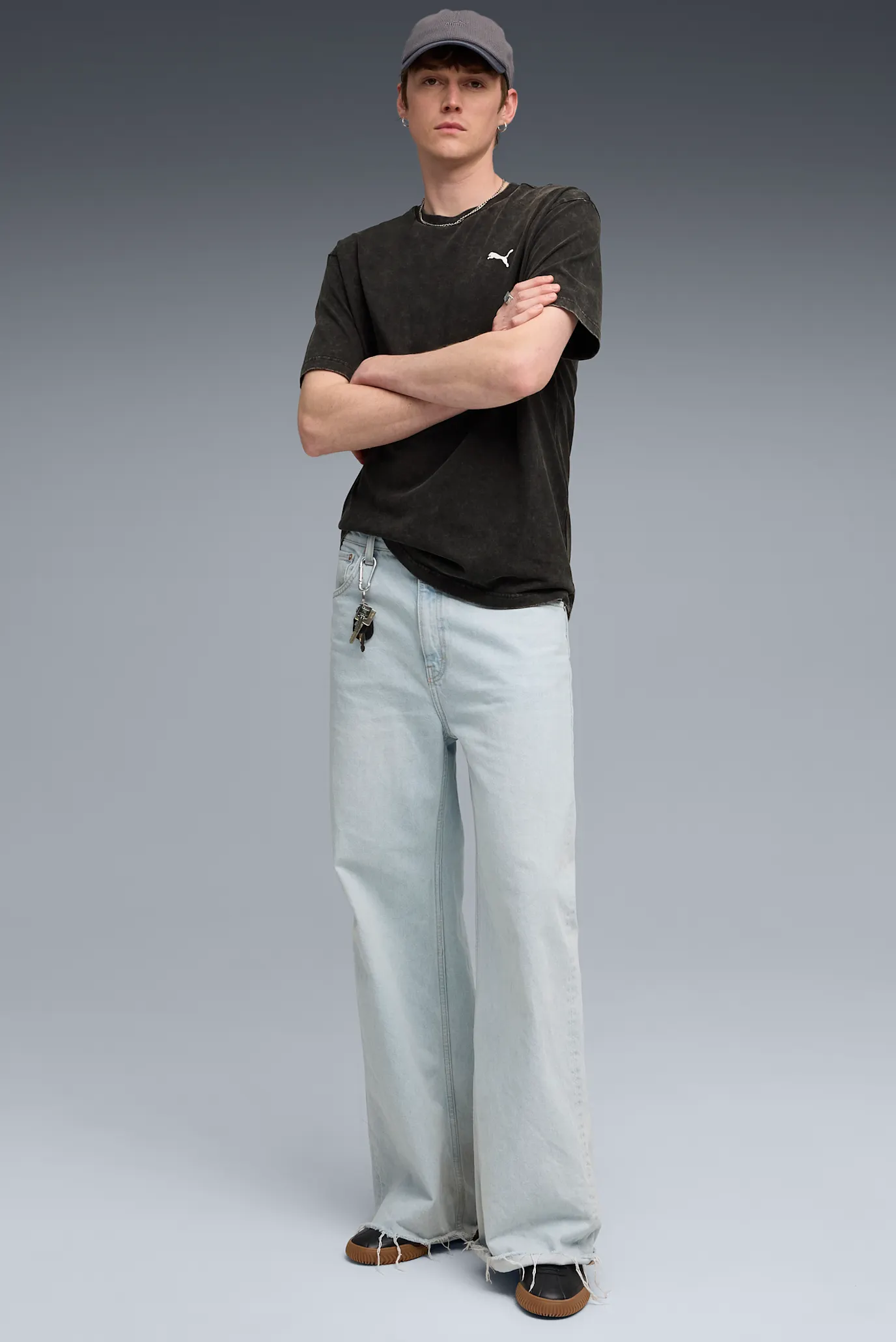 Мужская черная футболка Essentials Elevated Relaxed Wash Tee Men 2