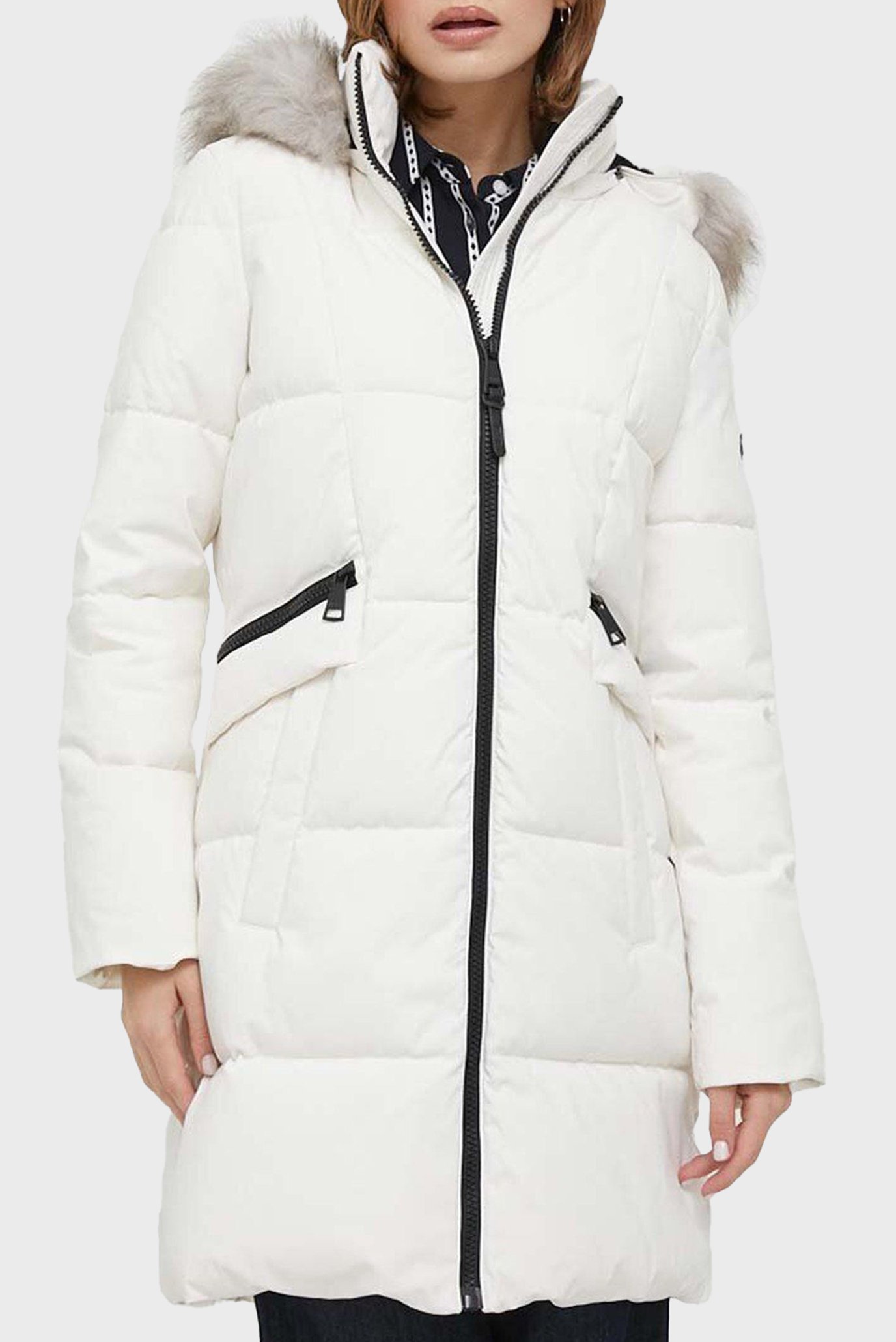 Женская белая куртка Белый M DKNY DL3MPN25 Женская белая куртка Белый M DKNY DL3MPN25