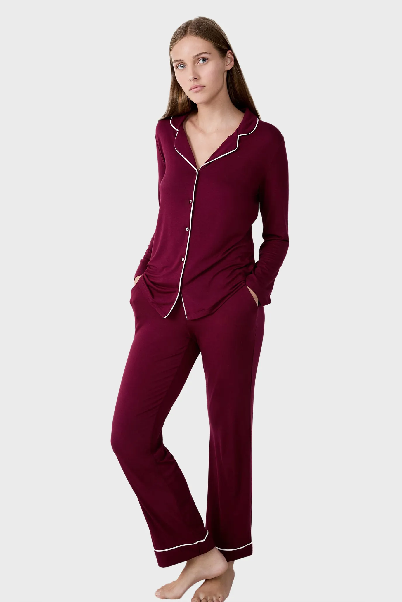 Жіночі бордові брюки ALBANE 5