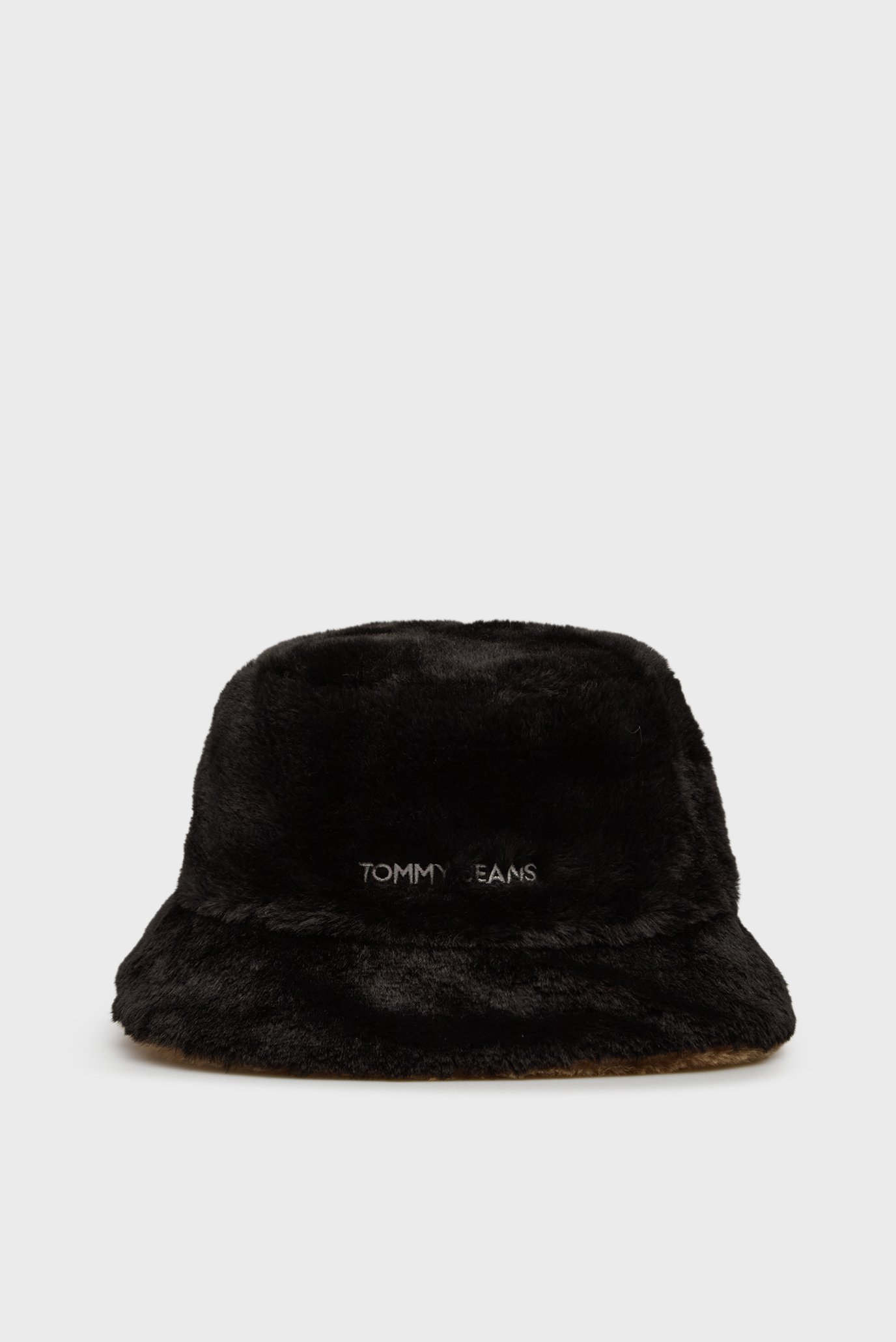 Женская черная панама TJW LINEAR FUR BUCKET HAT 1