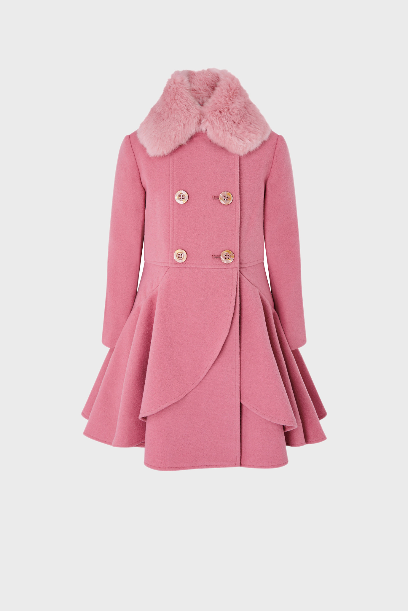 Детское розовое пальто PINK TWIRL RUFFLE 1
