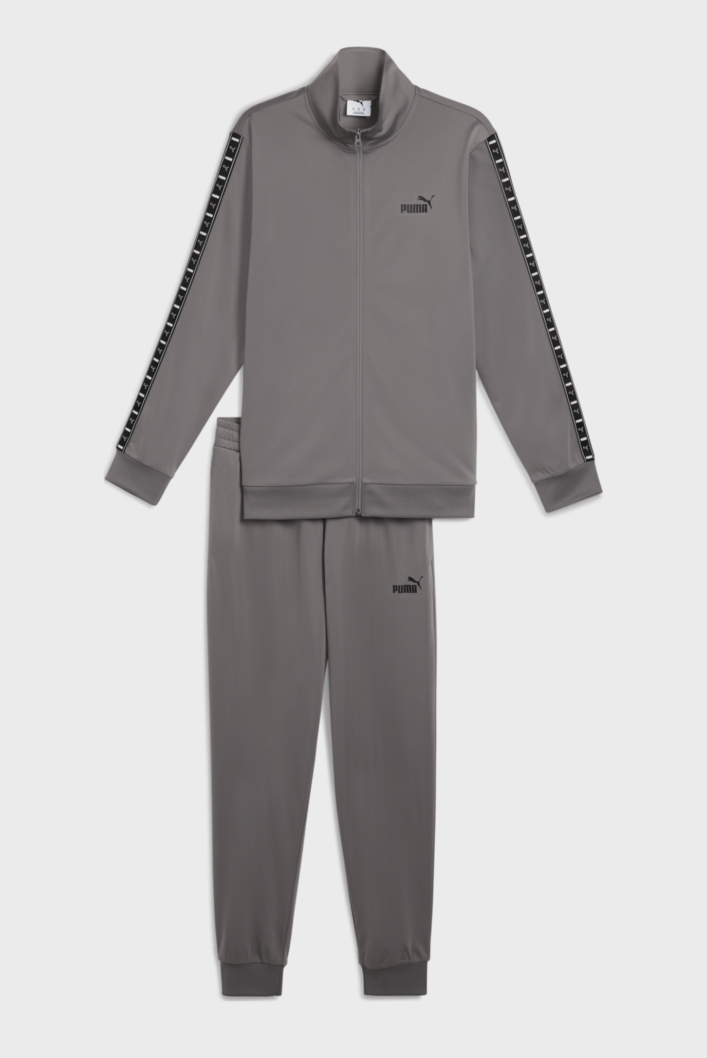 Мужской серый спортивный костюм (кофта, брюки) Poly Tape Tracksuit Men 1