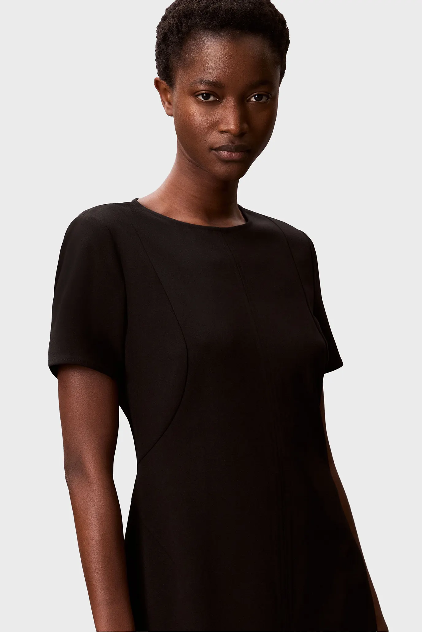 Женское черное платье Scuba Fit and Flare 4