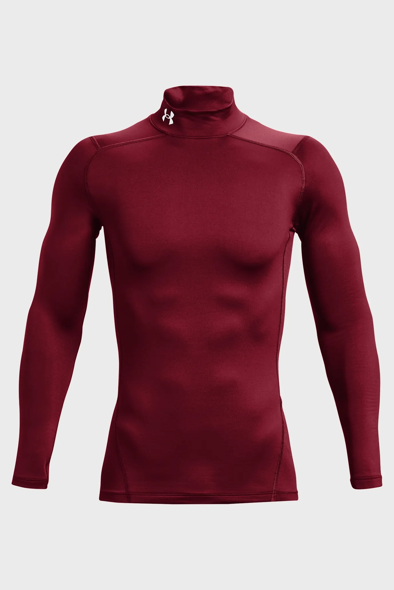 Чоловічий бордовий термореглан UA CG Armour Comp Mock 4