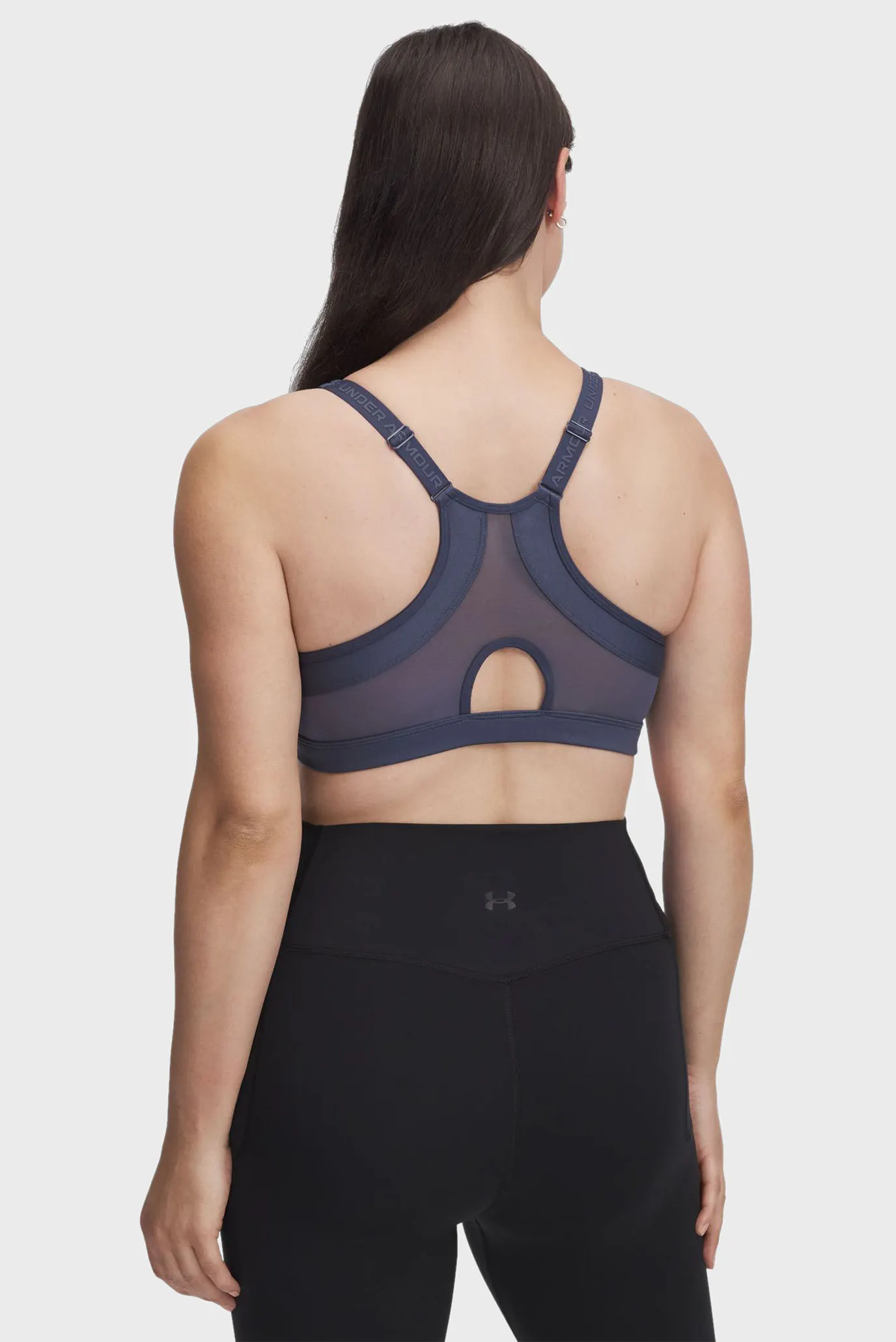 Жіночий темно-сірий топ UA Infinity Low 2.0 Bra 4