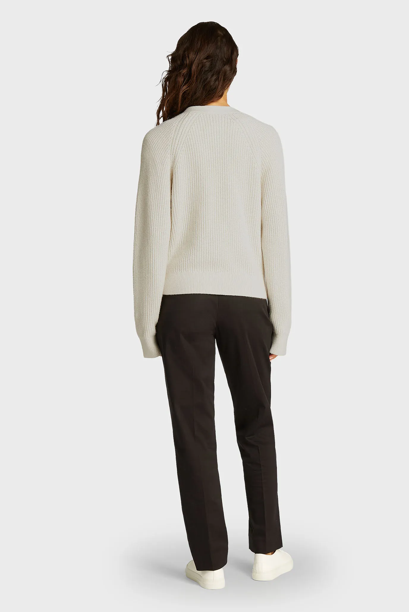 Женский белый кардиган MOULINE RIB RELAXED CARDI 3