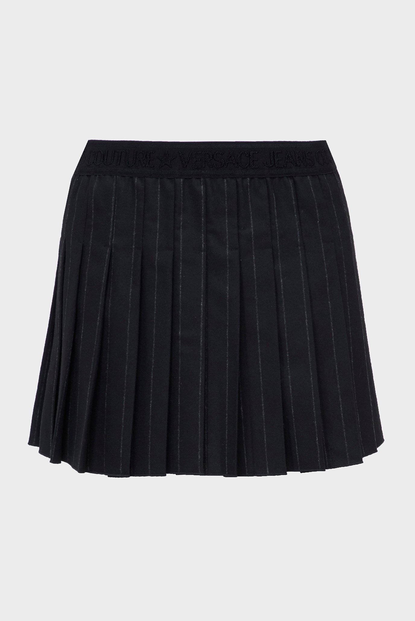 Женская черная плиссированная юбка 1