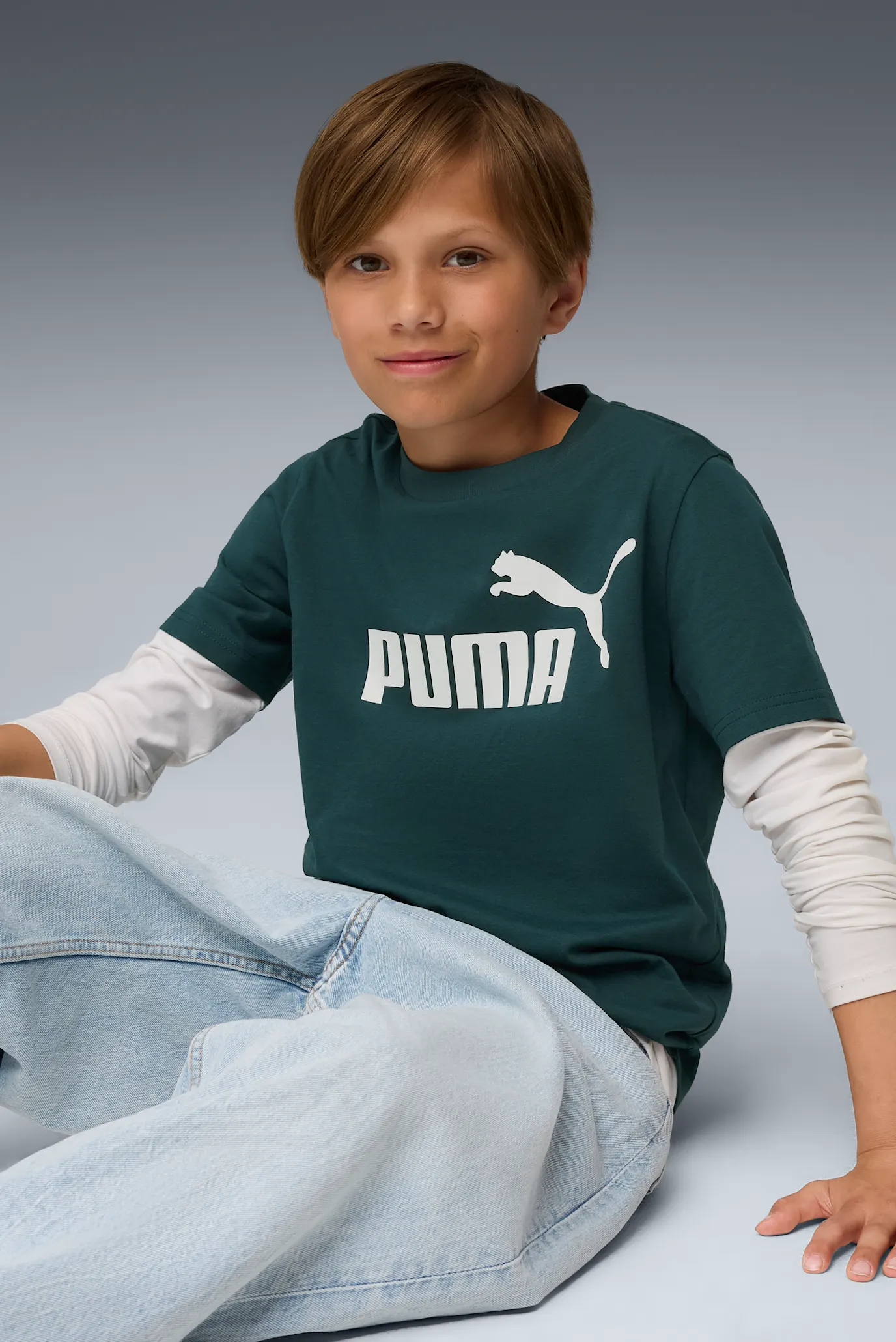 Дитяча темно-зелена футболка ESS No. 1 Logo Tee Youth 1