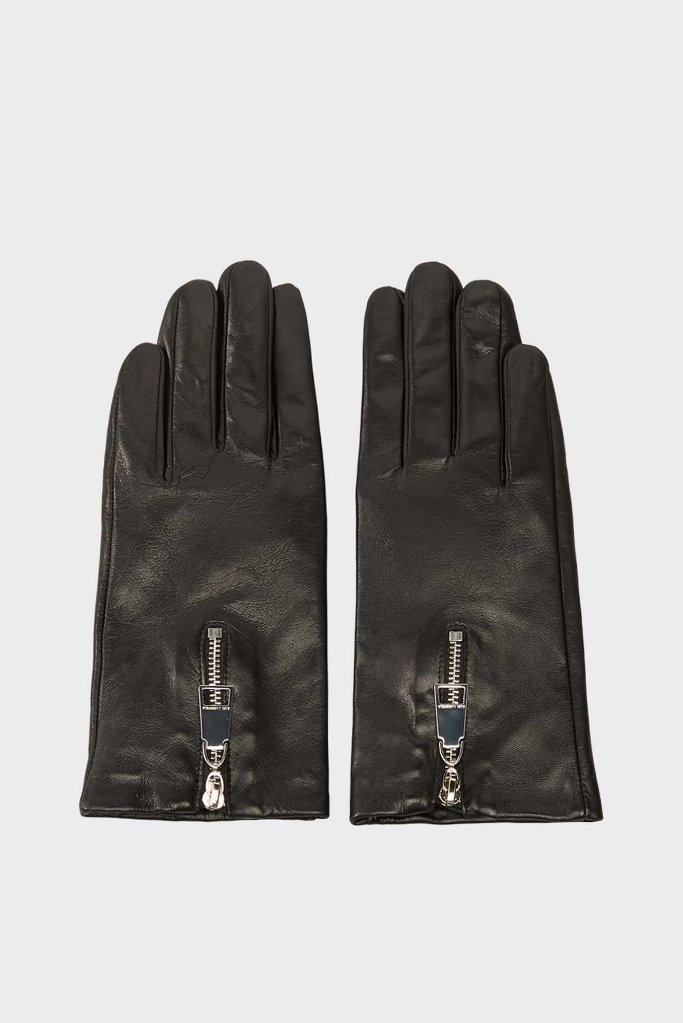 Женские черные кожаные перчатки essential zipper Черный L Karl Lagerfeld A3W33033 Женские черные кожаные перчатки essential zipper Черный L Karl Lagerfeld A3W33033