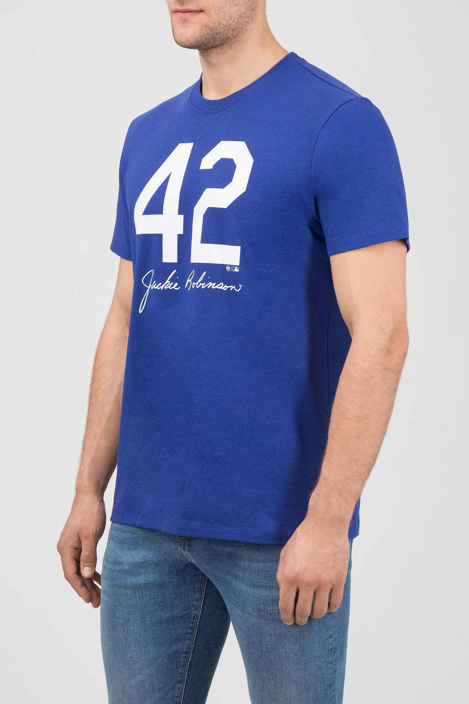 Мужская синяя футболка JACKIE ROBINSON 1