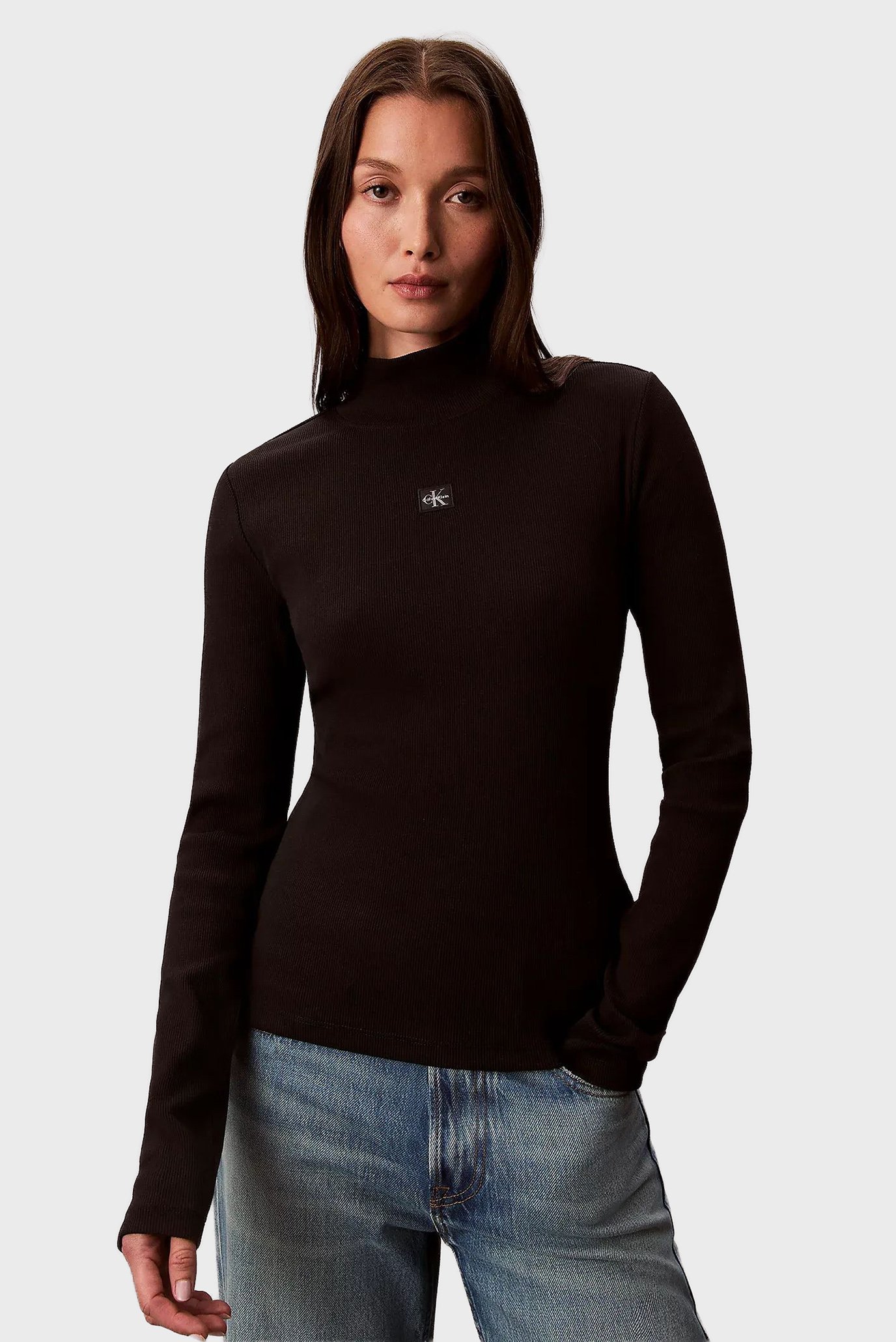 Женский черный гольф WOVEN LABEL Черный L Calvin Klein Jeans LV047D203G Женский черный гольф WOVEN LABEL Черный L Calvin Klein Jeans LV047D203G