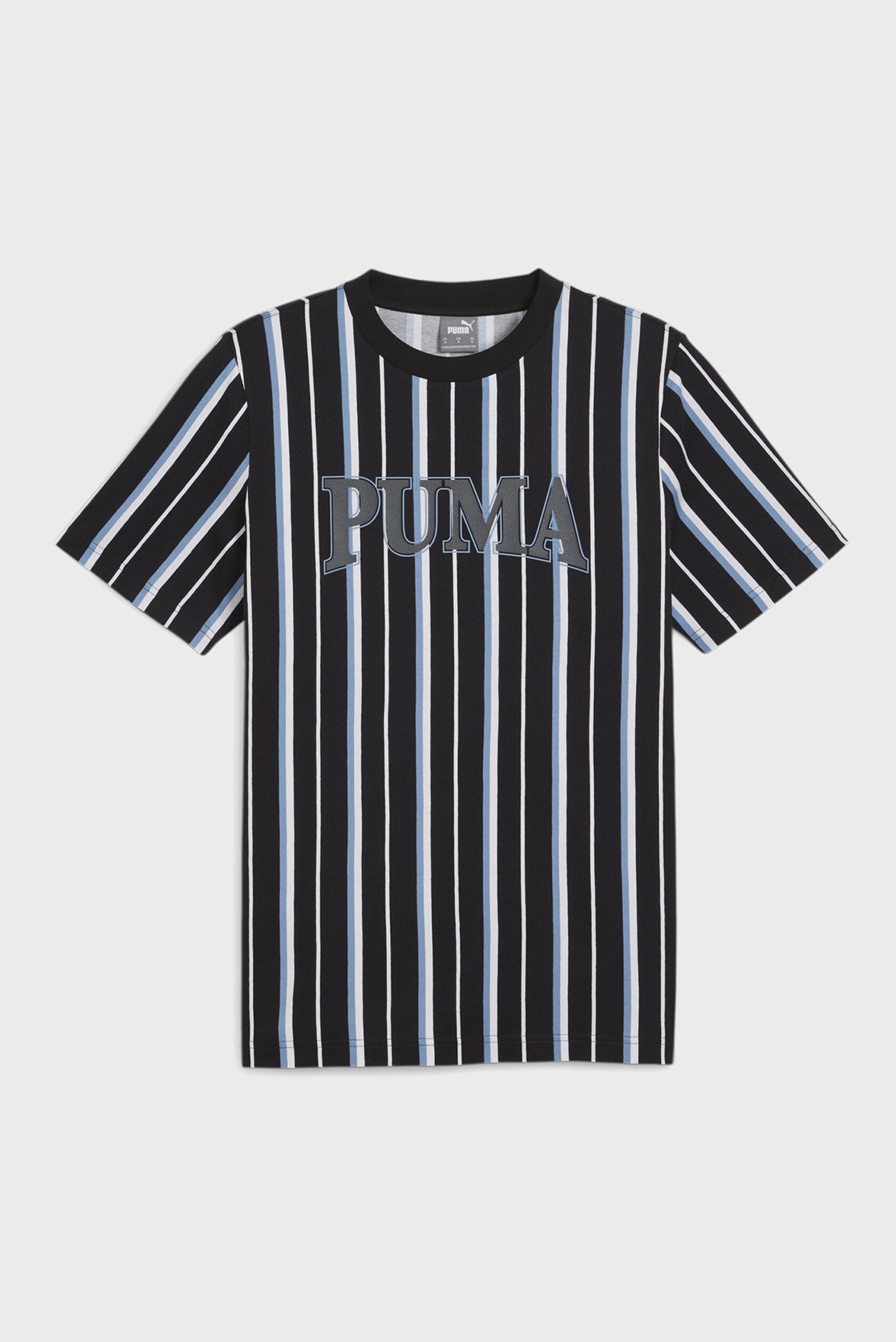 Чоловіча чорна футболка у смужку PUMA SQUAD Men's Tee 1