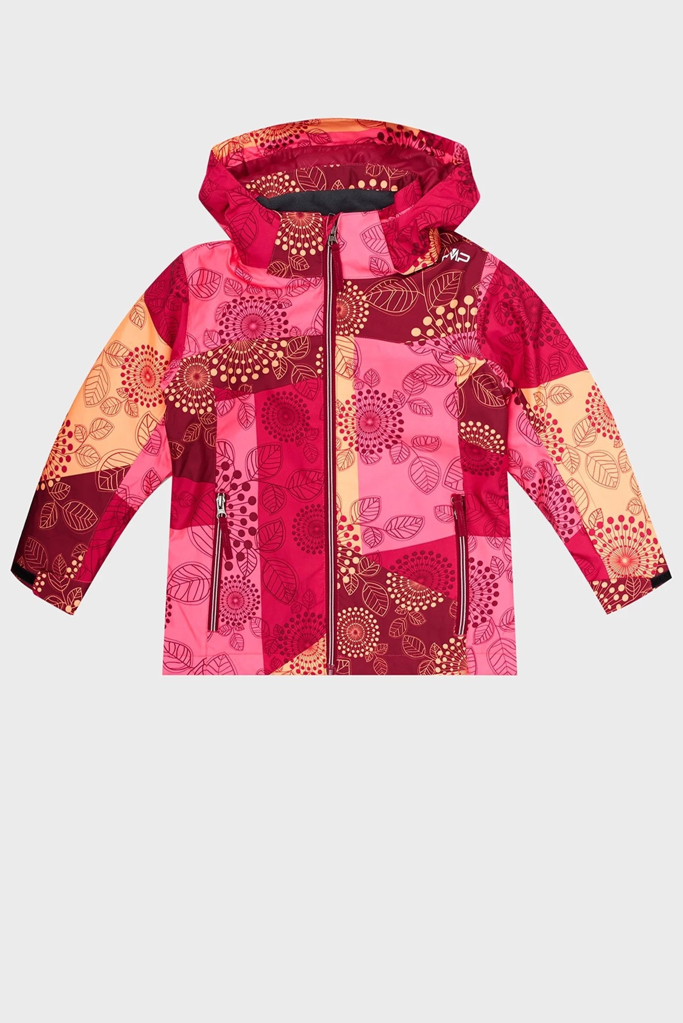 Детская розовая лыжная куртка с узором 1
