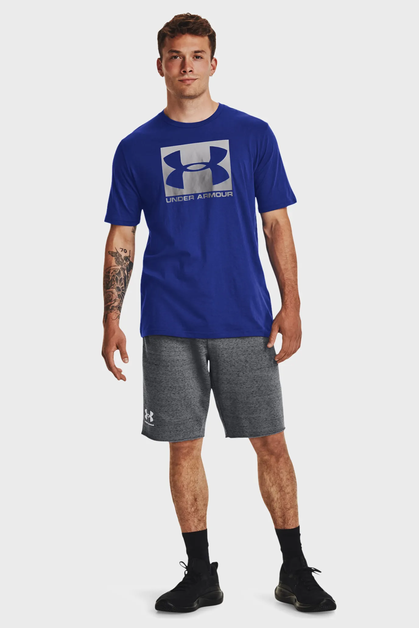 Чоловіча синя футболка UA Boxed Sportstyle SS 2