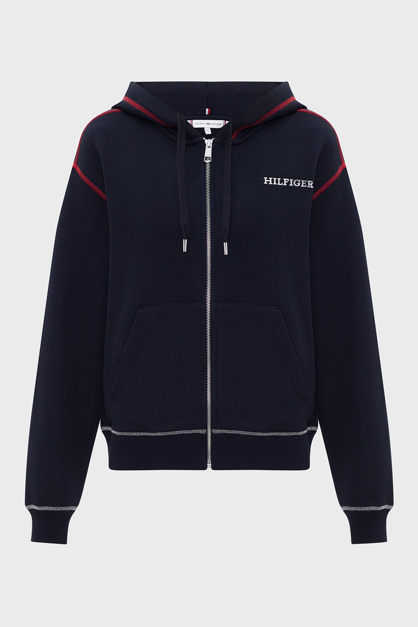 Жіноче темно-синє худі MDRN REG GBL STP FULLZIP 1