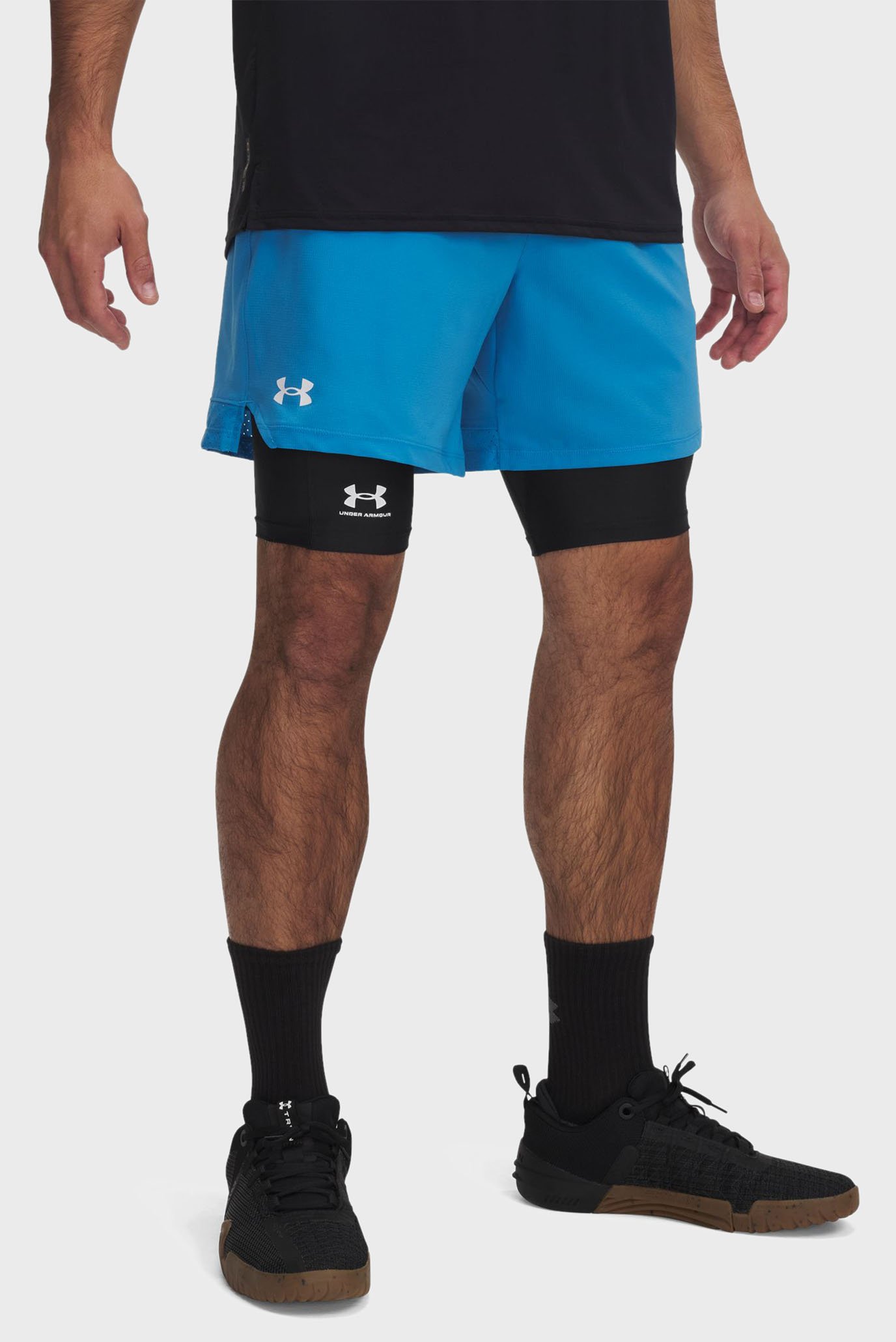 Чоловічі блакитні шорти UA Vanish Woven 6in Shorts 1