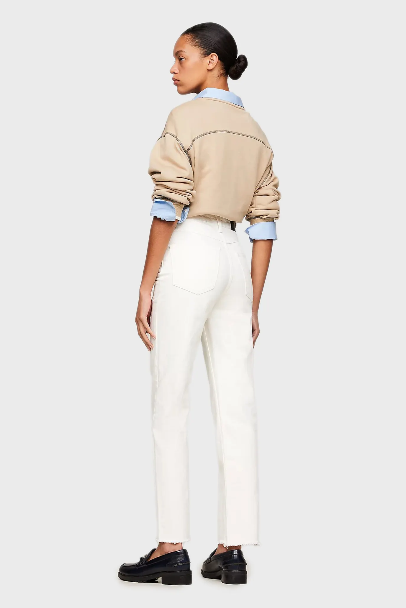 Женские белые джинсы CLASSIC STRAIGHT HW A ECRU 3