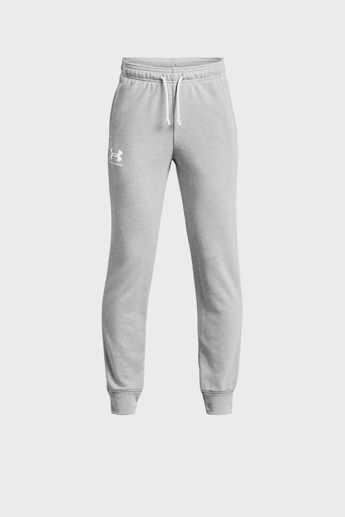 Детские серые спортивные брюки UA Rival Terry Jogger 1