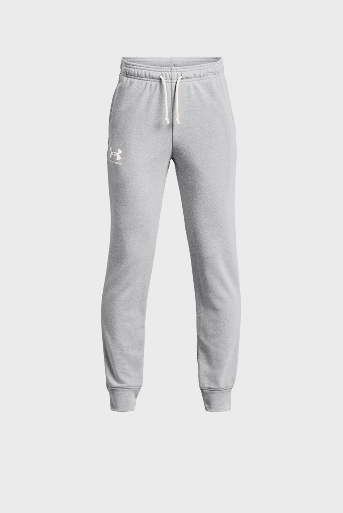 Дитячі сірі спортивні штани UA Rival Terry Jogger 1