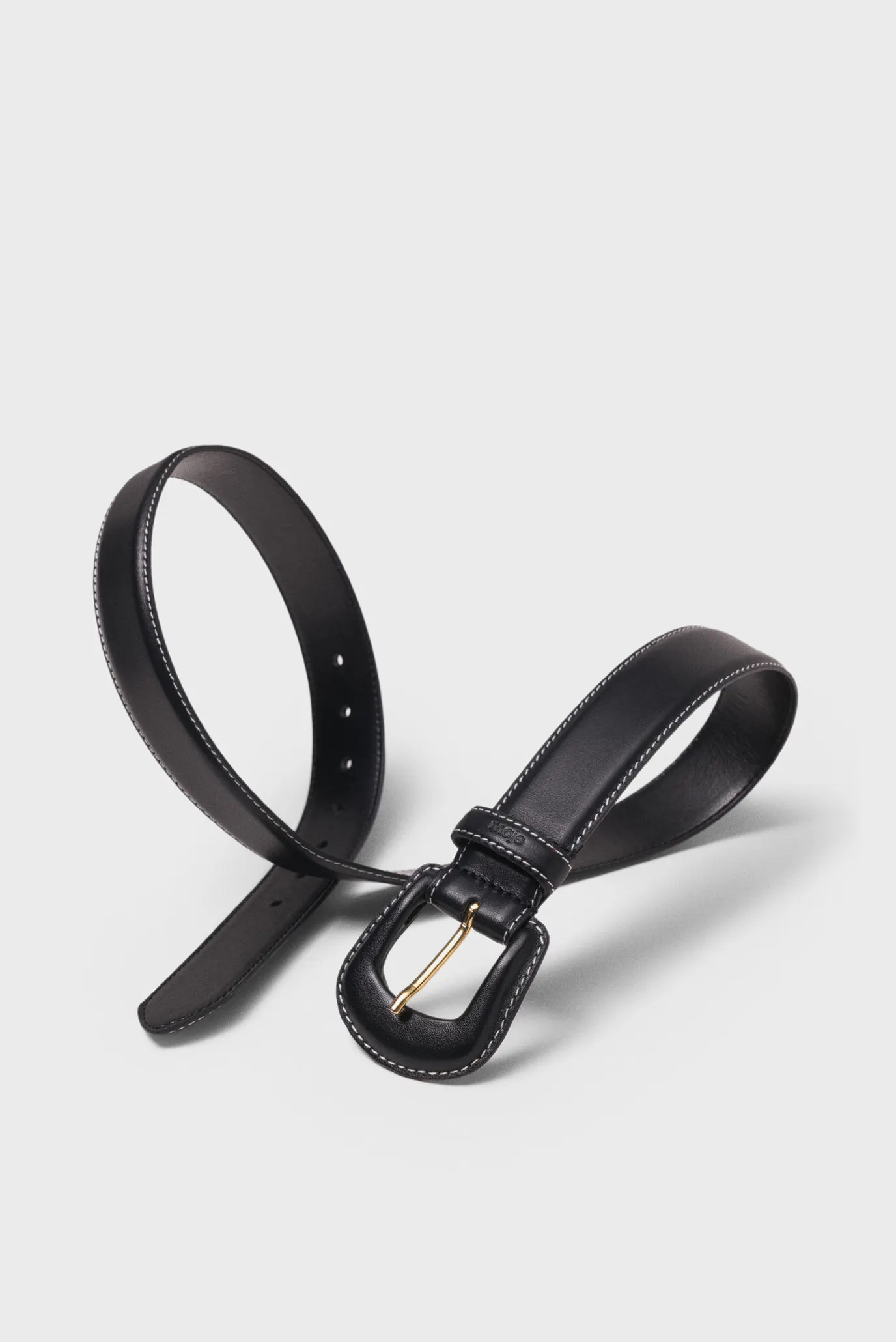 Жіночий чорний шкіряний ремінь 4