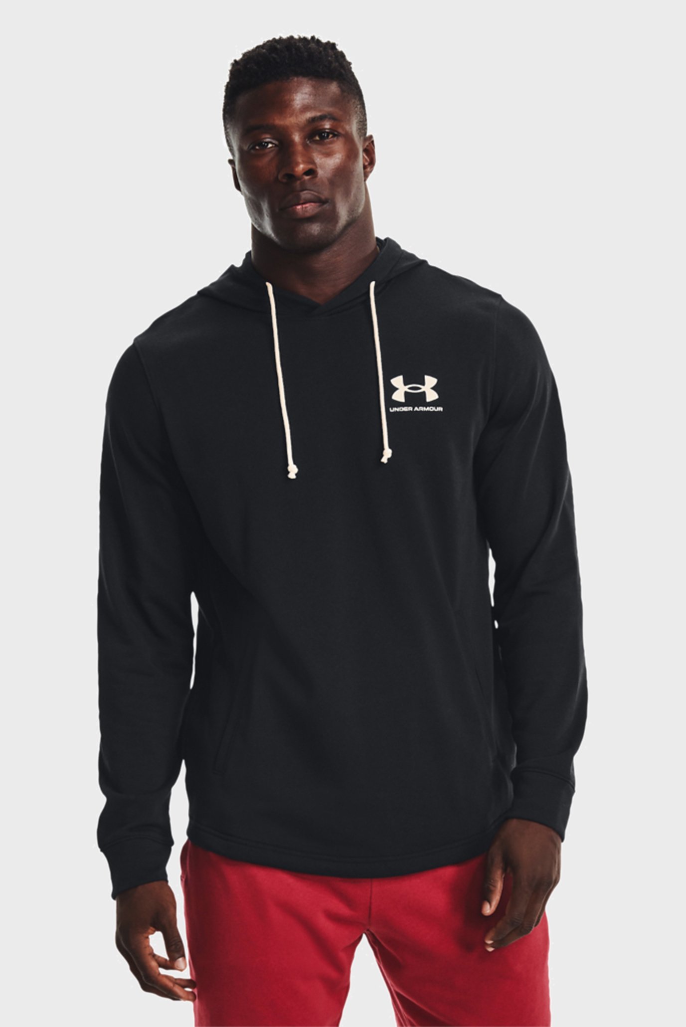 Мужское черное худи UA Rival Terry LC HD Черный S Under Armour 1370401-001 Мужское черное худи UA Rival Terry LC HD Черный S Under Armour 1370401-001