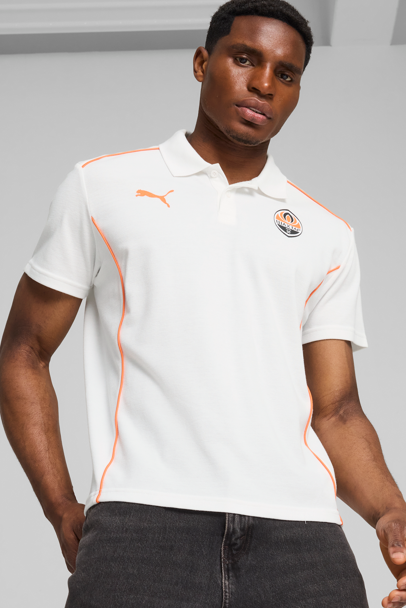 Мужское белое поло FC Shakhtar Donetsk Casuals Polo Men 1