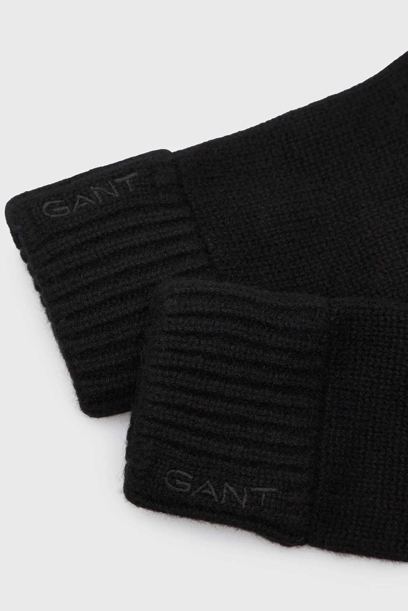 Женские черные шерстяные перчатки WOOL KNIT GLOVES 3