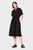 Женское черное льняное платье LINEN SS MIDI SHIRT